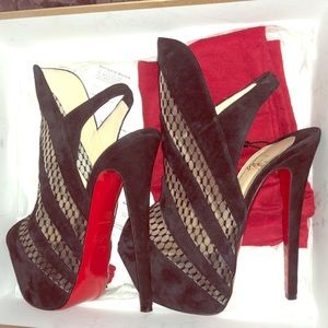 Black Lace Louboutin Heels